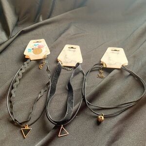 Black Choker Necklace Set